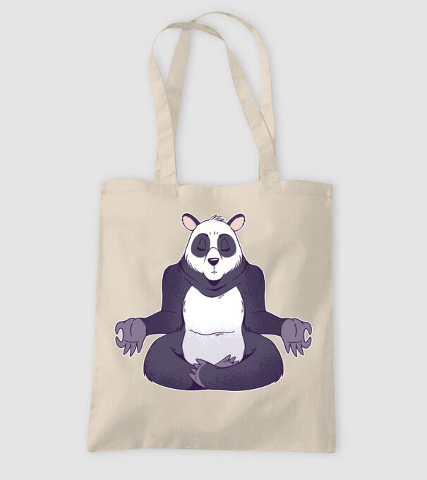 Panda Meditație model nisipiu pe tricou