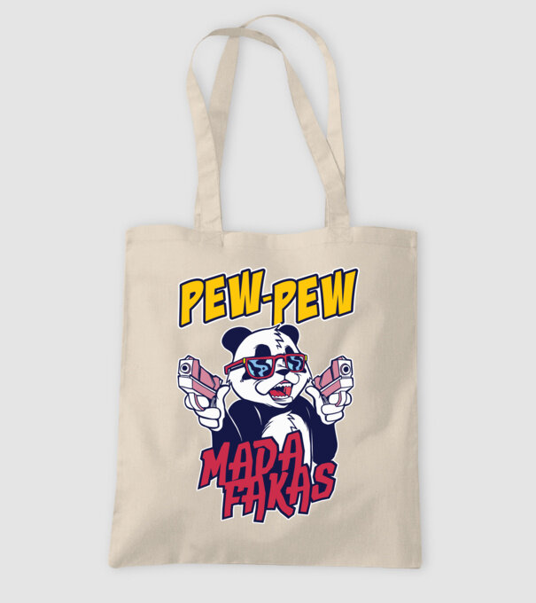 Pew Pew Pew Madafakas Panda model nisipiu pe tricou