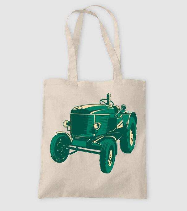 Tractor vechi model nisipiu pe tricou
