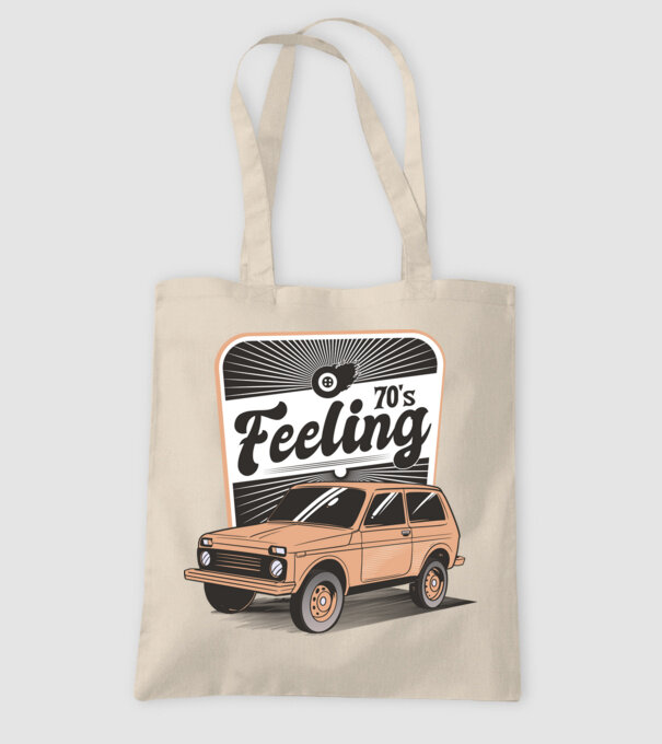 Mașină Retro anii 70 Lada Niva model nisipiu pe tricou