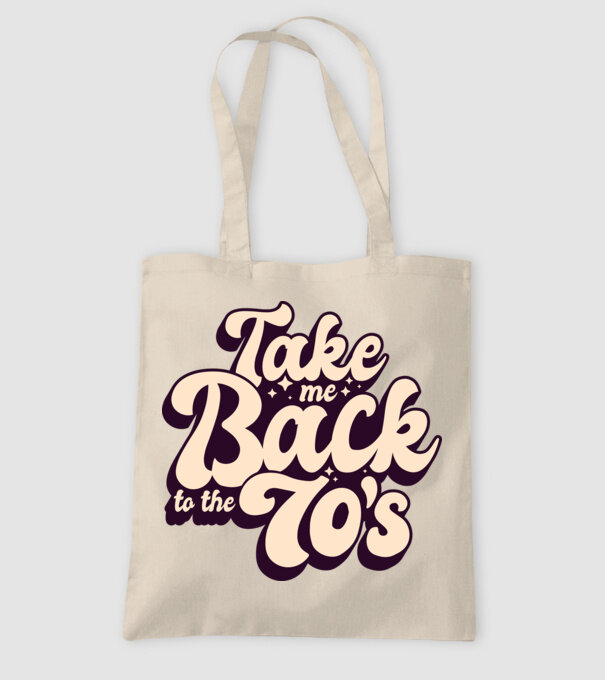 'Retro - Take me back to the 70''s' model nisipiu pe tricou