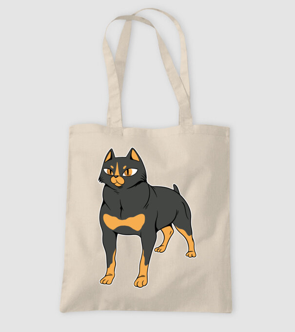 Rottweiler pisică model nisipiu pe tricou