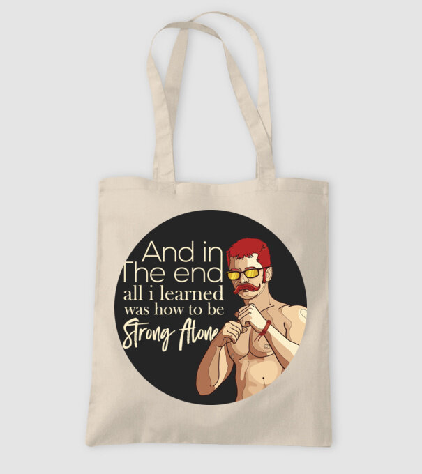 Strong alone model nisipiu pe tricou