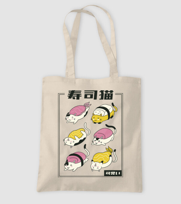 Pisicuțe Sushi model nisipiu pe tricou