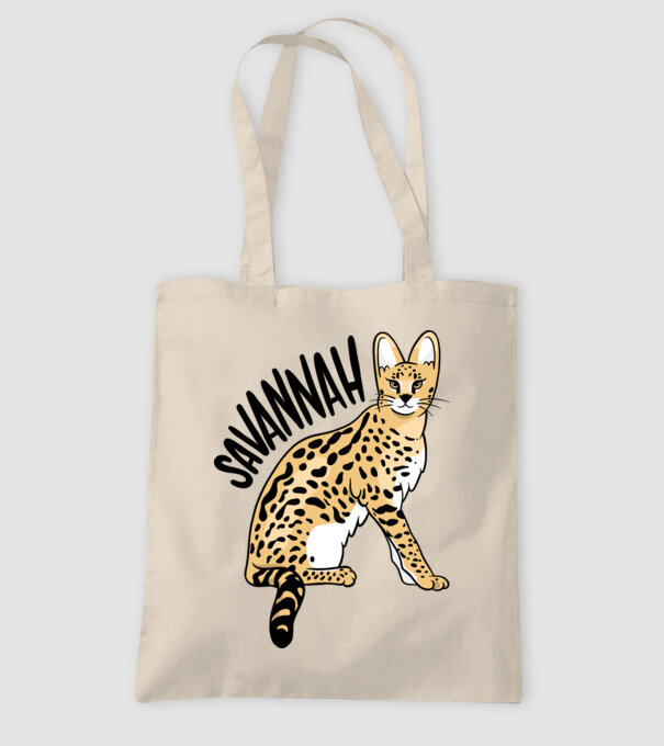 Pisică Savannah model nisipiu pe tricou
