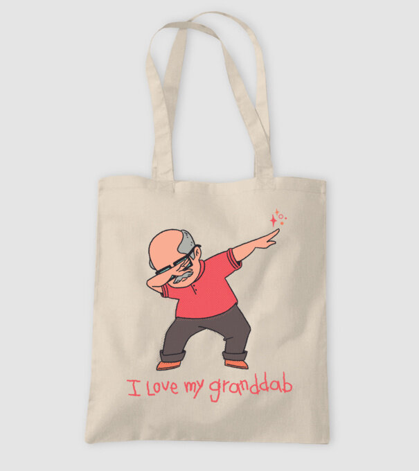 Îl iubesc pe bunicul meu model nisipiu pe tricou