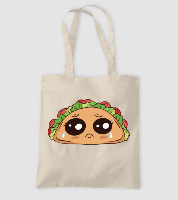 Taco trist model nisipiu pe tricou