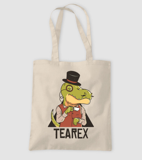 Tea Rex dinozaur cu ceai model nisipiu pe tricou
