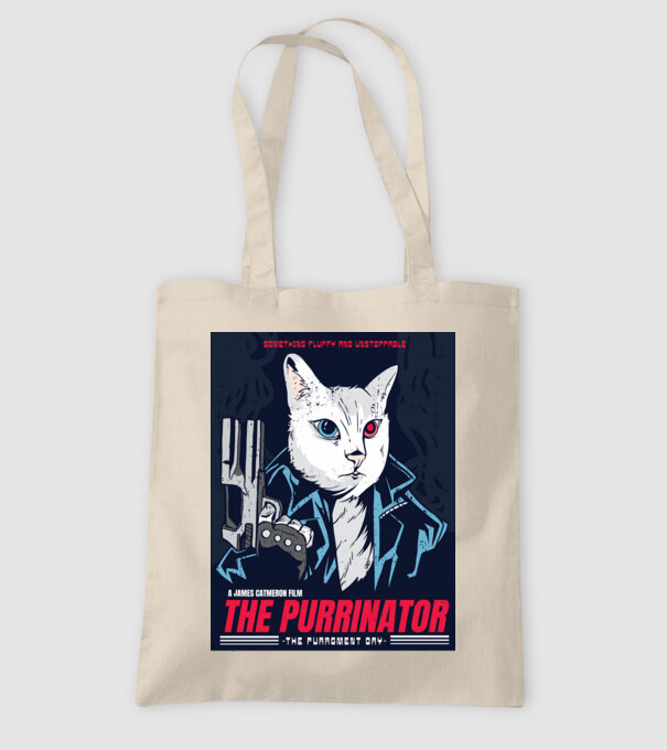 The Purrinator Pisică model nisipiu pe tricou