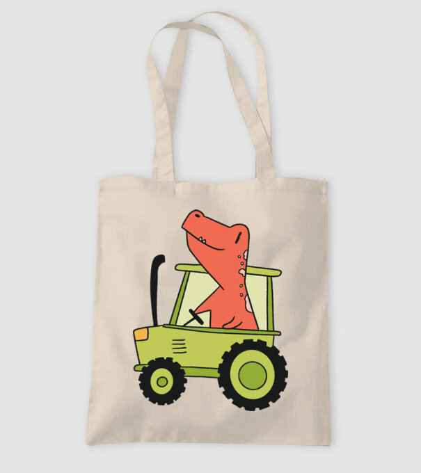 Tractor dinozaur model nisipiu pe tricou