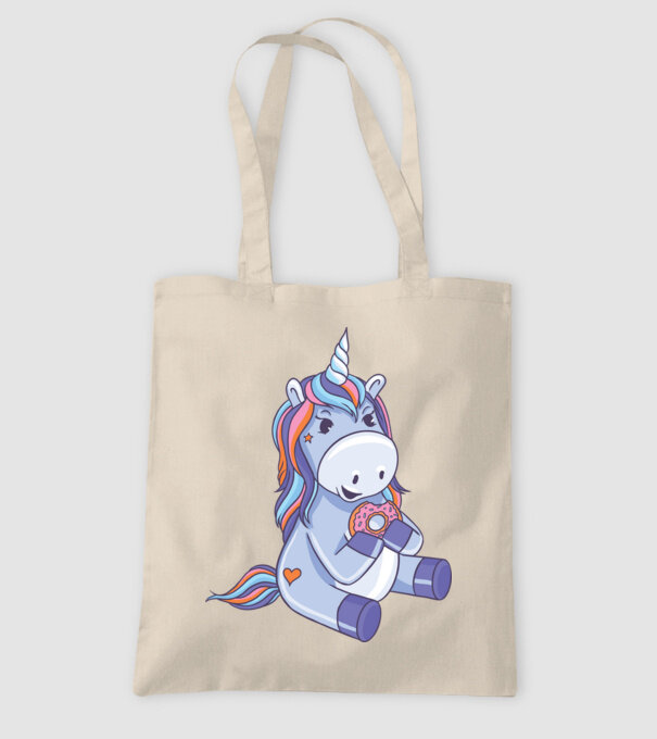 Unicorn cu gogoașă model nisipiu pe tricou