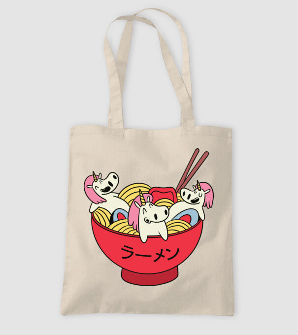 Unicorn Ramen model nisipiu pe tricou