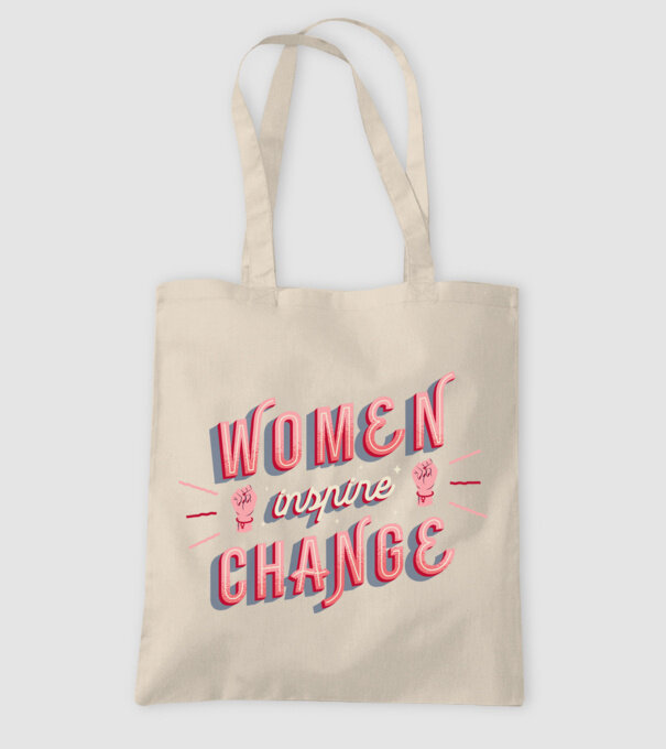 Women inspire change Ziua Femeii model nisipiu pe tricou
