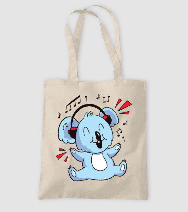 Koala iubitor de muzică model nisipiu pe tricou