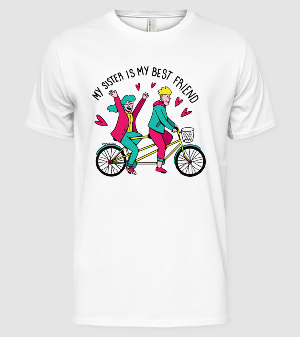 Sora mea este cea mai bună prietenă model alb pe tricou