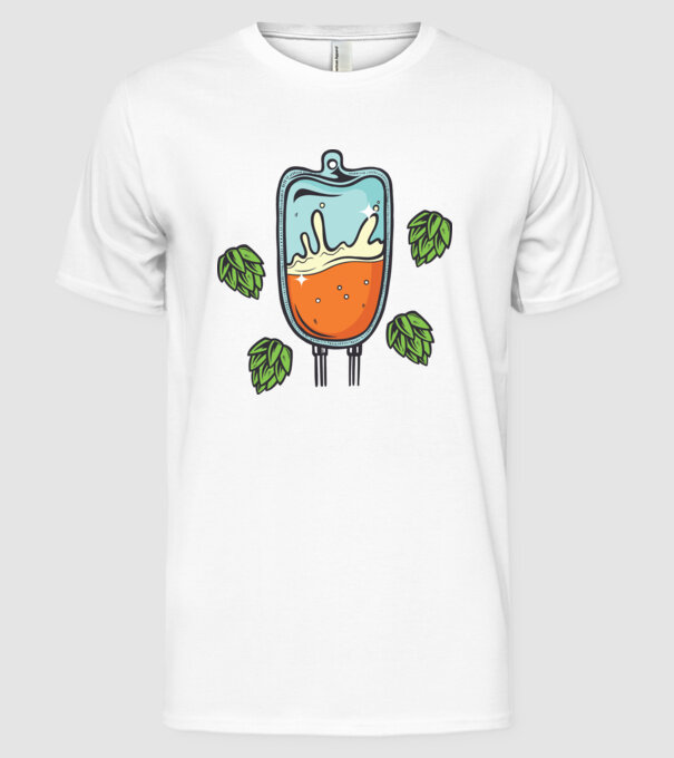 Grupa mea de sânge este IPA model alb pe tricou