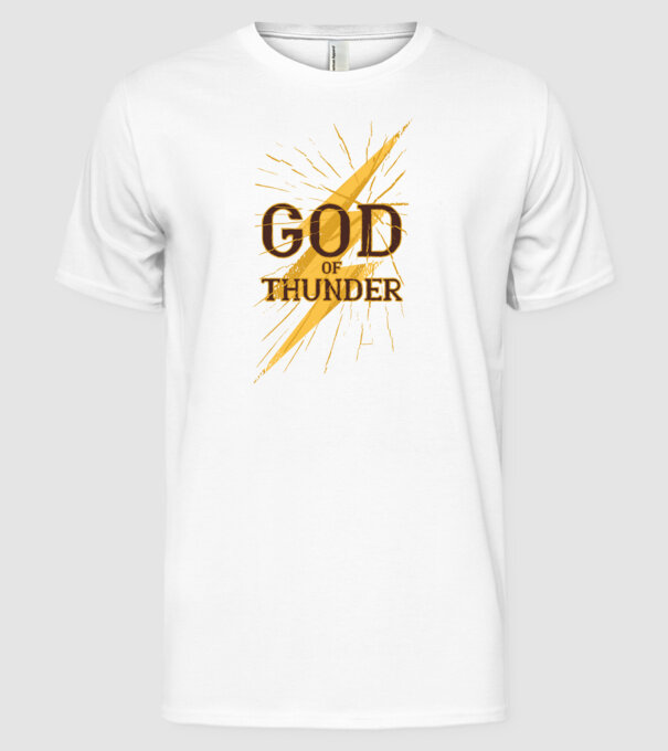 Zeul Fulgerului model alb pe tricou