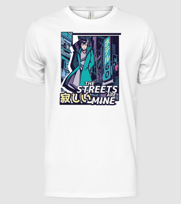 Anime Vaporwave benzi desenate model alb pe tricou