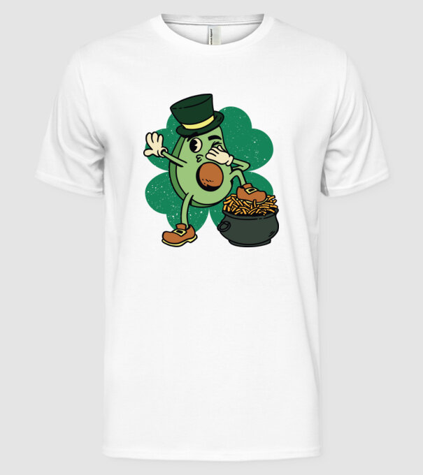 Avocado St. Patrick DAB model alb pe tricou