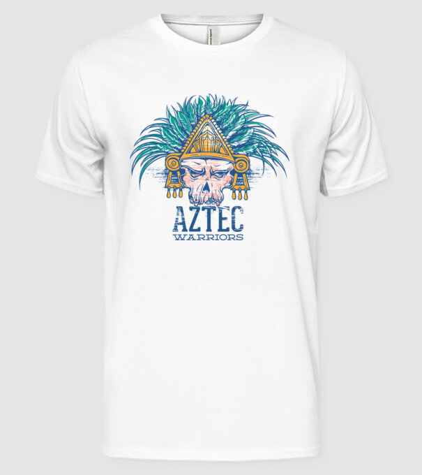 Aztec Warriors model alb pe tricou
