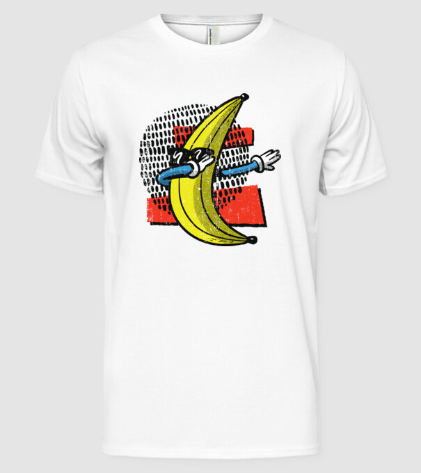 Banană DAB model alb pe tricou