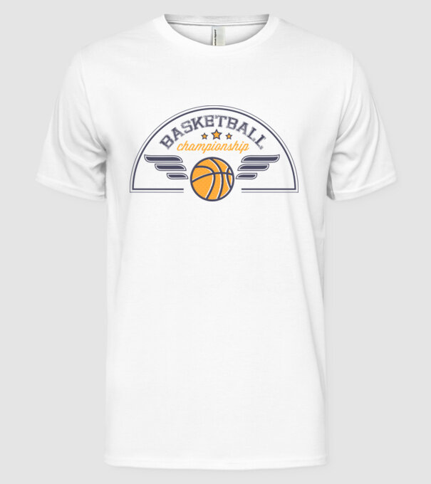 Basketball Championship model alb pe tricou