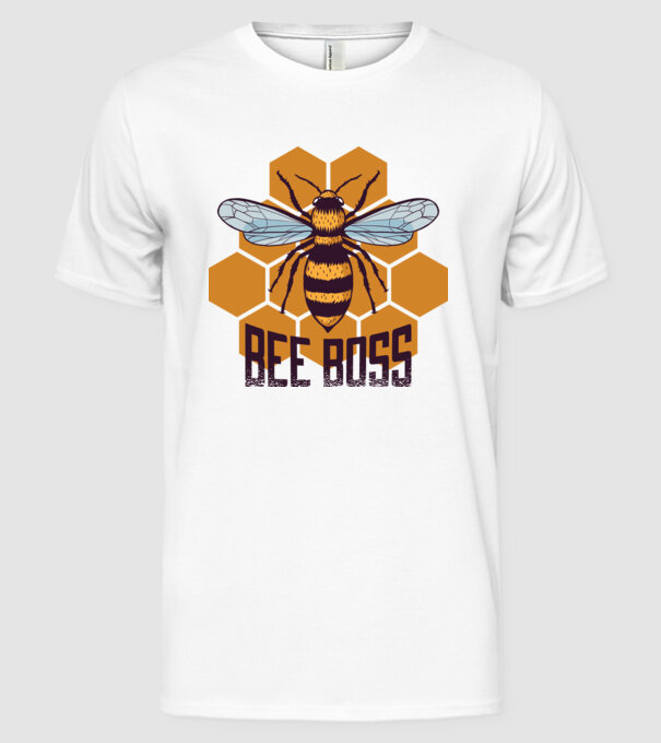 Bee Boss Șef Apicultor model alb pe tricou