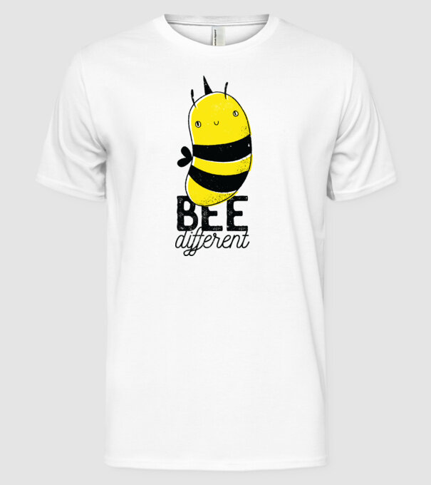 Bee different tricou albinuță model alb pe tricou
