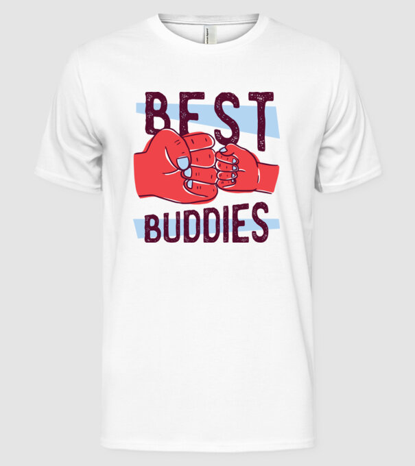 Best Buddies - Cei mai buni prieteni model alb pe tricou