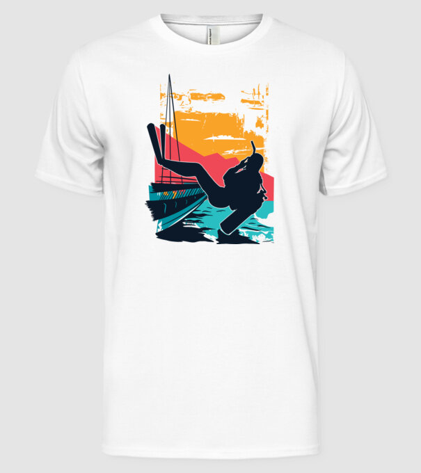 Tricou Scafandru Retro model alb pe tricou