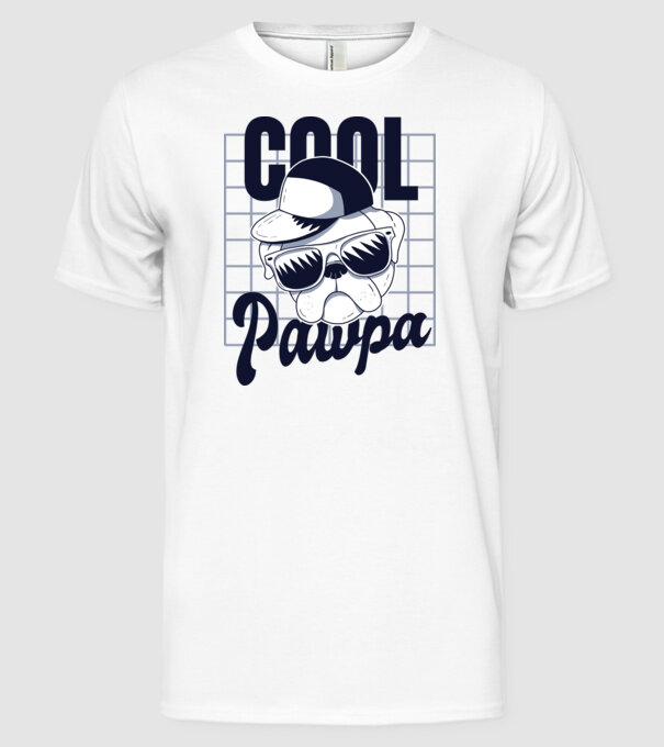 Cool Pawpa model alb pe tricou