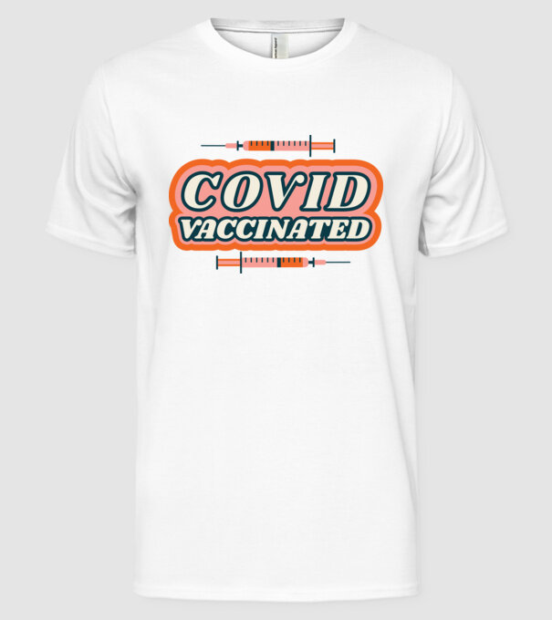 Vaccin Covid model alb pe tricou
