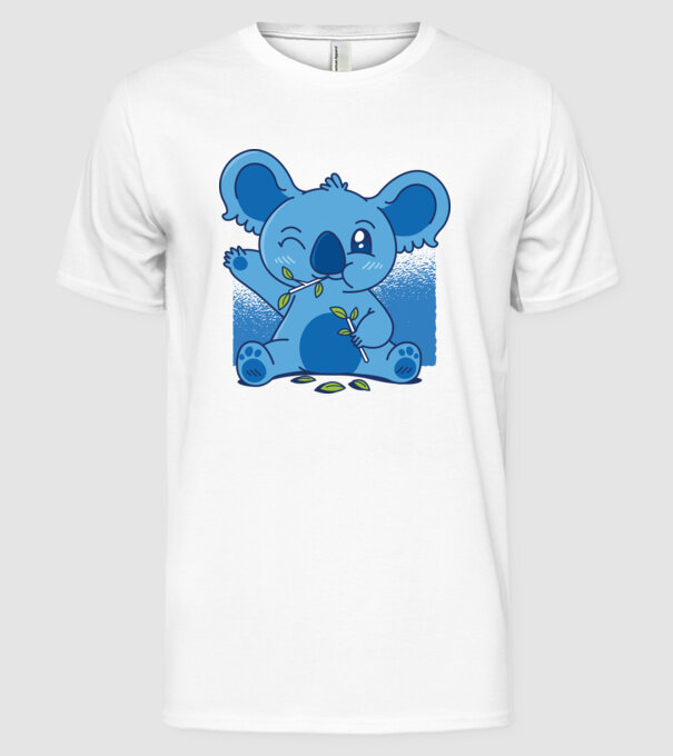 Koala drăguț model alb pe tricou