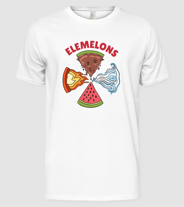 Elemente pepene model alb pe tricou