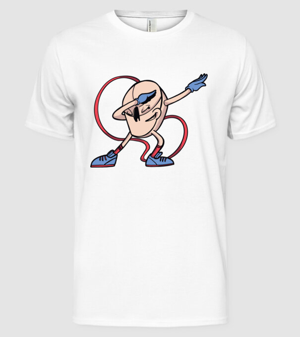 Șoarece DAB model alb pe tricou