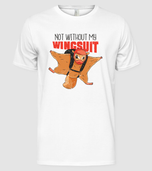 Veveriță cu parașută tricou amuzant model alb pe tricou