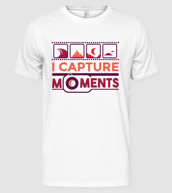 Prind momentele - Fotograf model alb pe tricou