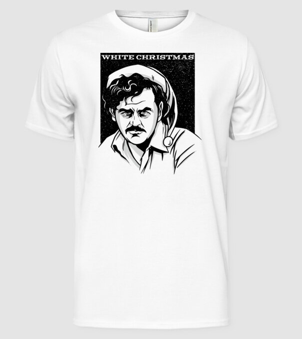 Crăciun alb cu Pablo model alb pe tricou