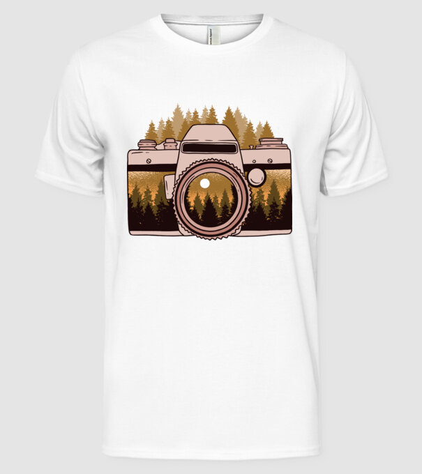 Natură Fotograf tricou fotograf model alb pe tricou