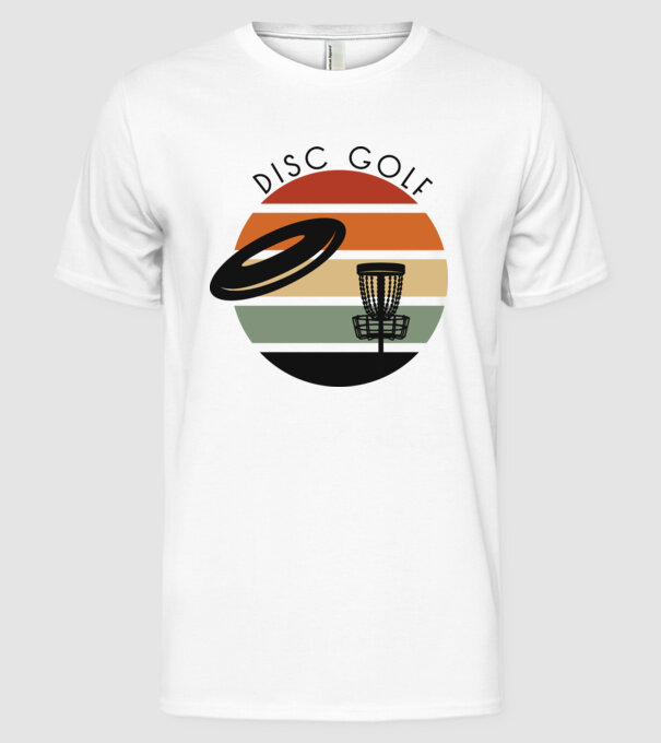 Frizbi Golf model alb pe tricou