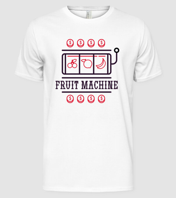 Fruit Machine Slot Machine model alb pe tricou