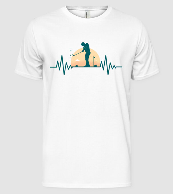Golf Bătăi de inimă model alb pe tricou