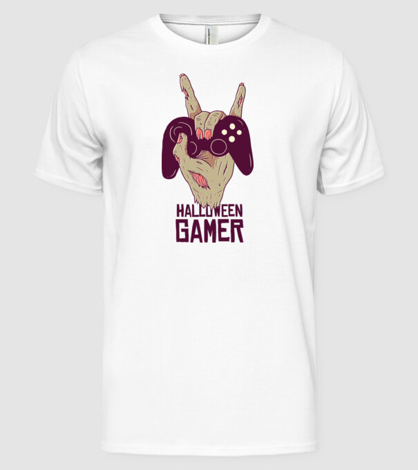 Halloween Gamer tricou Zombie model alb pe tricou
