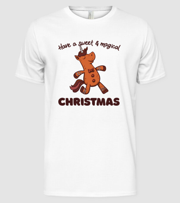 Have a sweet and magical Christmas model alb pe tricou