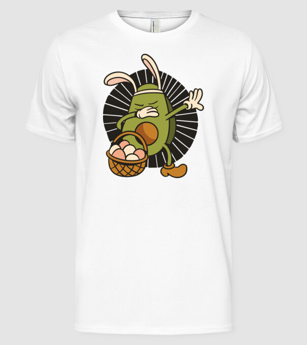 Avocado de Paște DAB model alb pe tricou
