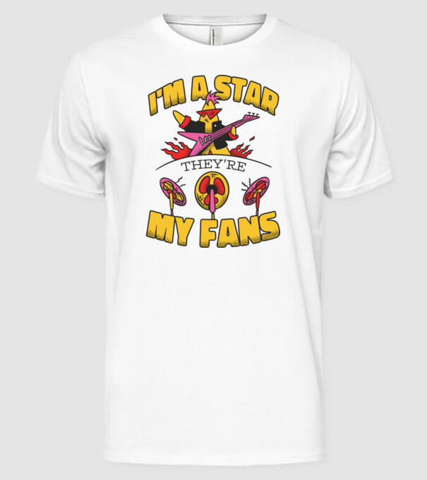 'I''m a Star, They''re my Fans' model alb pe tricou