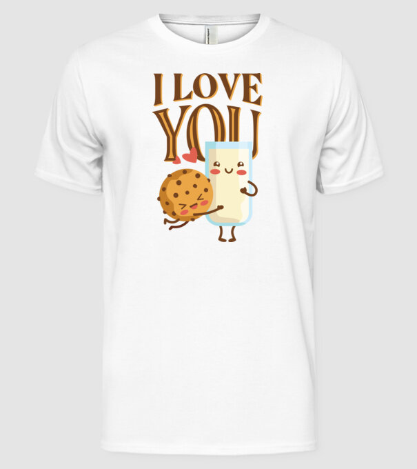 'I Love You tricou drăguț cuplu pentru Valentine''s Day' model alb pe tricou
