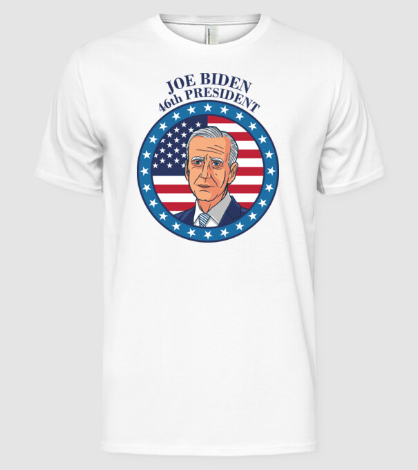 Joe Biden cel de-al 46-lea președinte al SUA model alb pe tricou