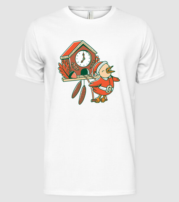 Cuc de Crăciun model alb pe tricou