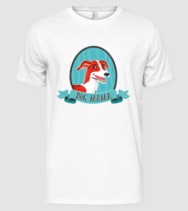 Câine Mamă model alb pe tricou